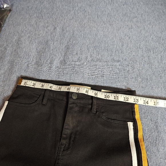 Pacsun Black High-rise Ankle Jeggings Stripe Down The Legs Skinny Size 25 - Picture 7 of 9